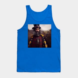 Scottish Highlander in Clan Tartan Tank Top